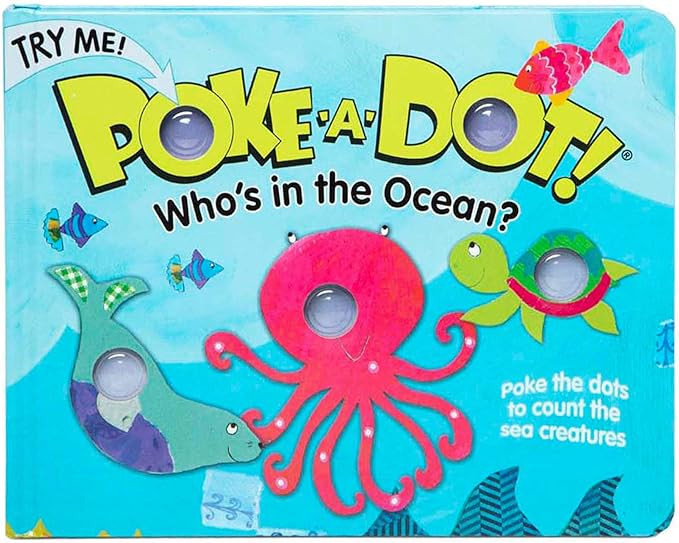 Melissa & Doug Children's Book - Poke-A-Dot: Who’s in The Ocean (Board Book with Buttons To Pop... | Amazon (US)