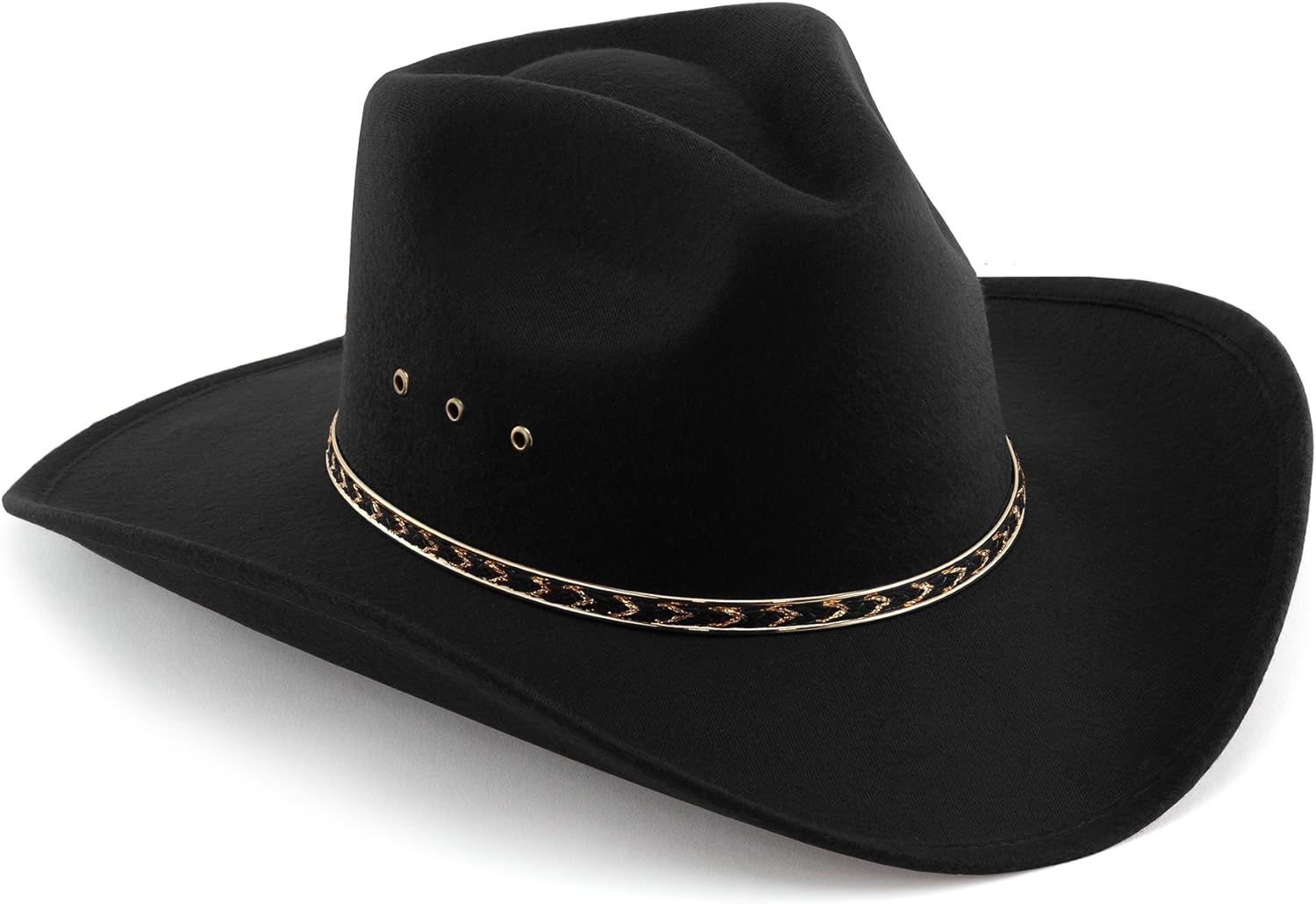 Western Pinch Front Faux Felt Cowboy Hat | Amazon (US)