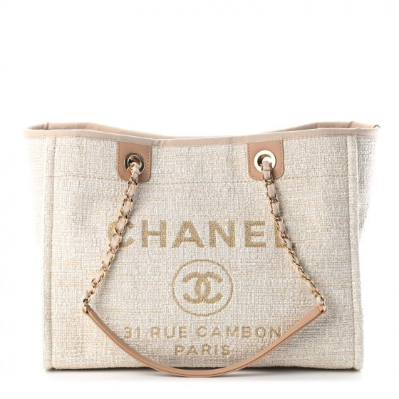CHANEL

Canvas Small Deauville Tote Light Beige | Fashionphile