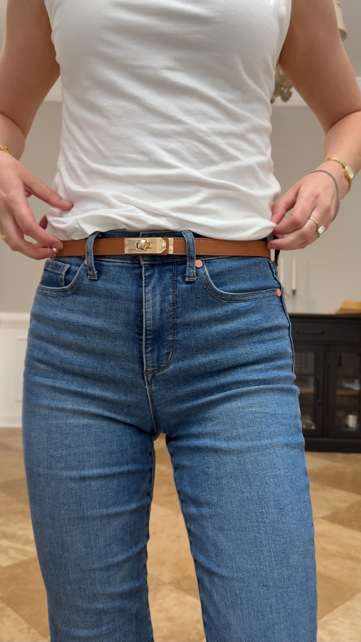 Living in this Hermes look alike belt from Amazon. It comes in black or brown and either silver or gold buckles/clasps. The clasp is so pretty and the belts are adjustable!

#LTKFindsUnder50 #LTKStyleTip