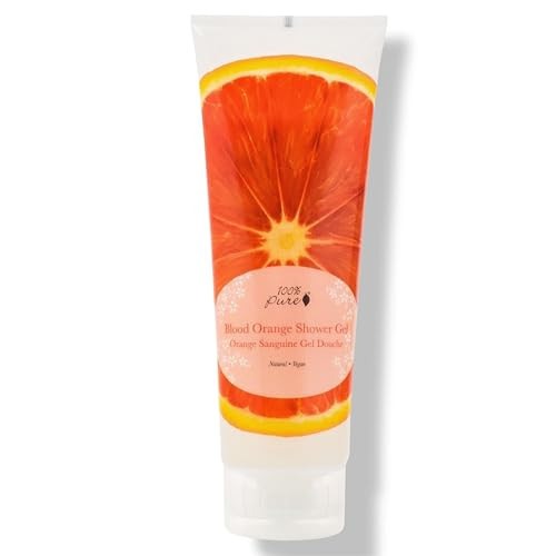 100% PURE Blood Orange Shower Gel Natural Foaming & Hydrating Body Wash - Deeply Moisturizing Gentle Soap Cleanser for All Skin Types, Even Sensitive - Gluten-Free - 8 Fl Oz | Amazon (US)