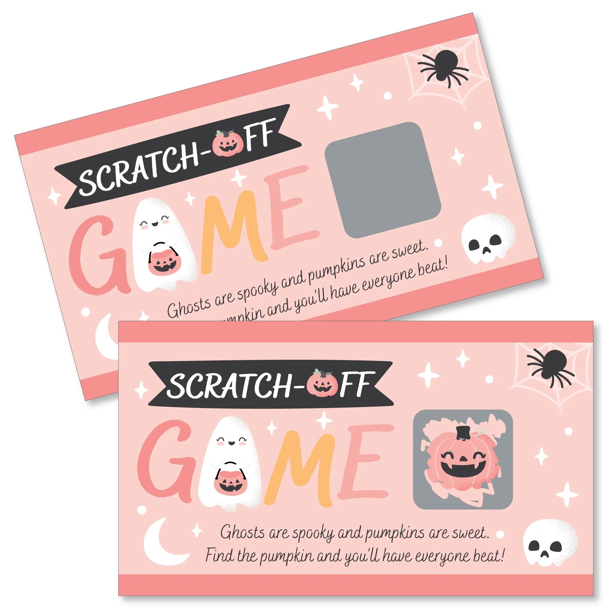 Big Dot of Happiness Pastel Halloween - Pink Pumpkin Party Game Scratch Off Cards - 22 Count - Wa... | Walmart (US)