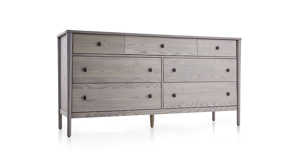Gia Dove Ash 7-Drawer Dresser + Reviews | Crate and Barrel | Crate & Barrel