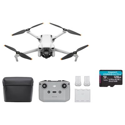 Dji Mini 3 Quadcopter Drone Fly More Combo W/ Remote Control&128Gb 170Mb/s Microsdxc Memory Card - Grey | Best Buy Canada