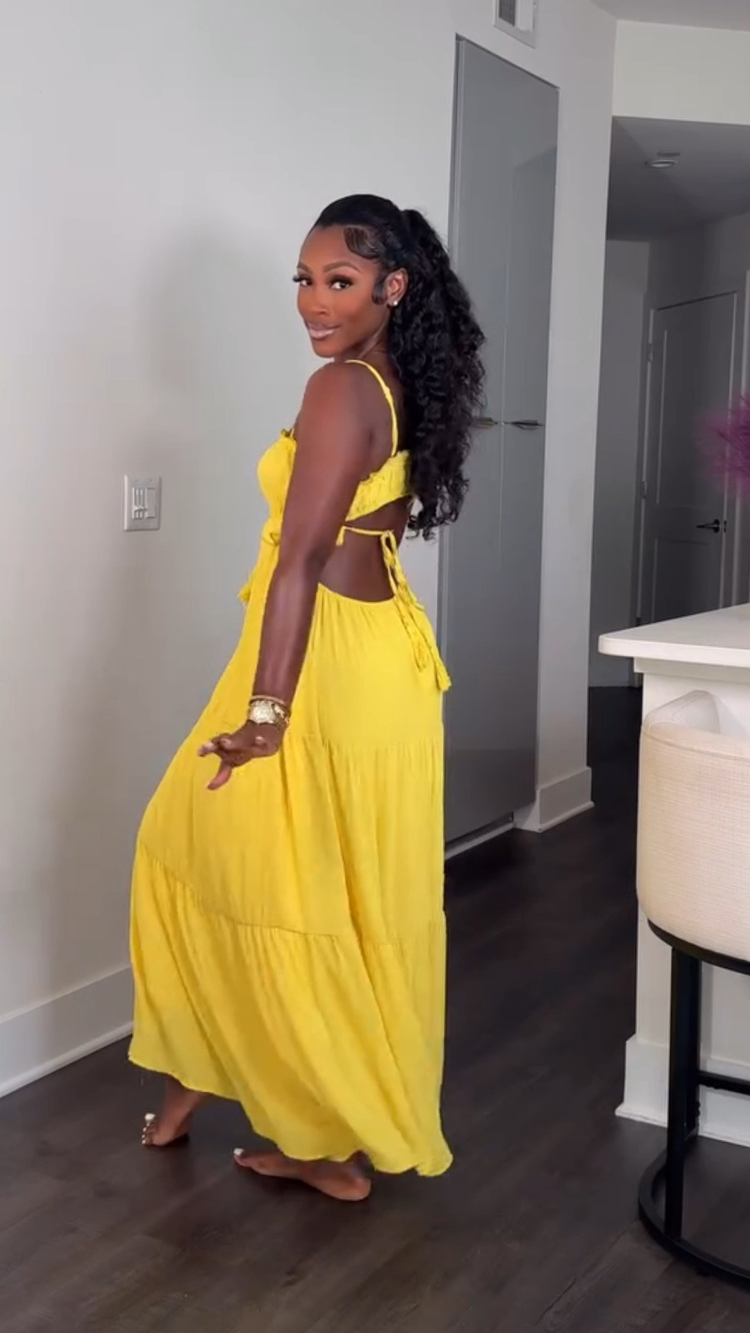 Sun’s out, so the yellow dress had to come out too.

Lightweight, flowy, and the perfect pop of color for summer. I paired it with gold accessories and let the dress do all the talking. This is the kind of outfit that makes you want to plan brunch just to wear it. ✨#summerlooks #MaxiDress #BrunchLooks

#LTKootd