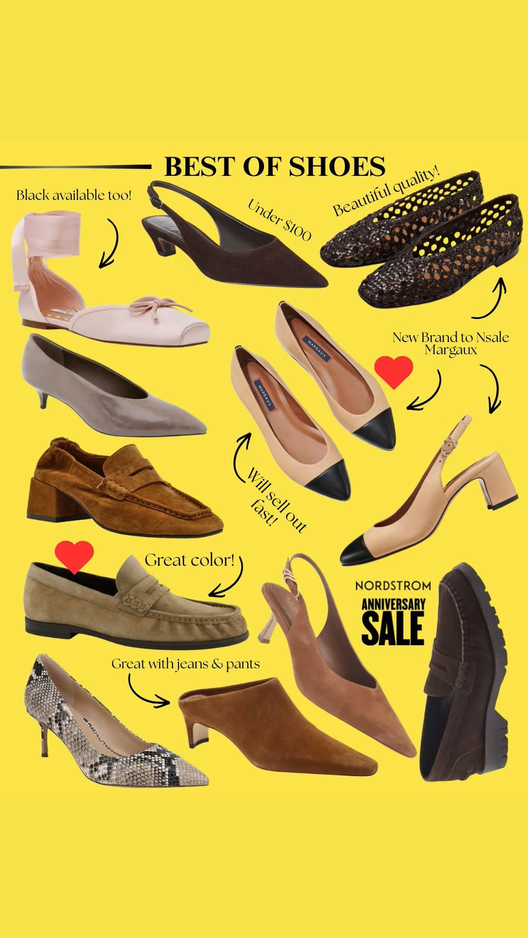 The best of the Nordstrom anniversary shoes 
Featuring new brands like Staud and Margaux made in Spain and i highly recommend!

#LTKOver40 #LTKSaleAlert #LTKWorkwear