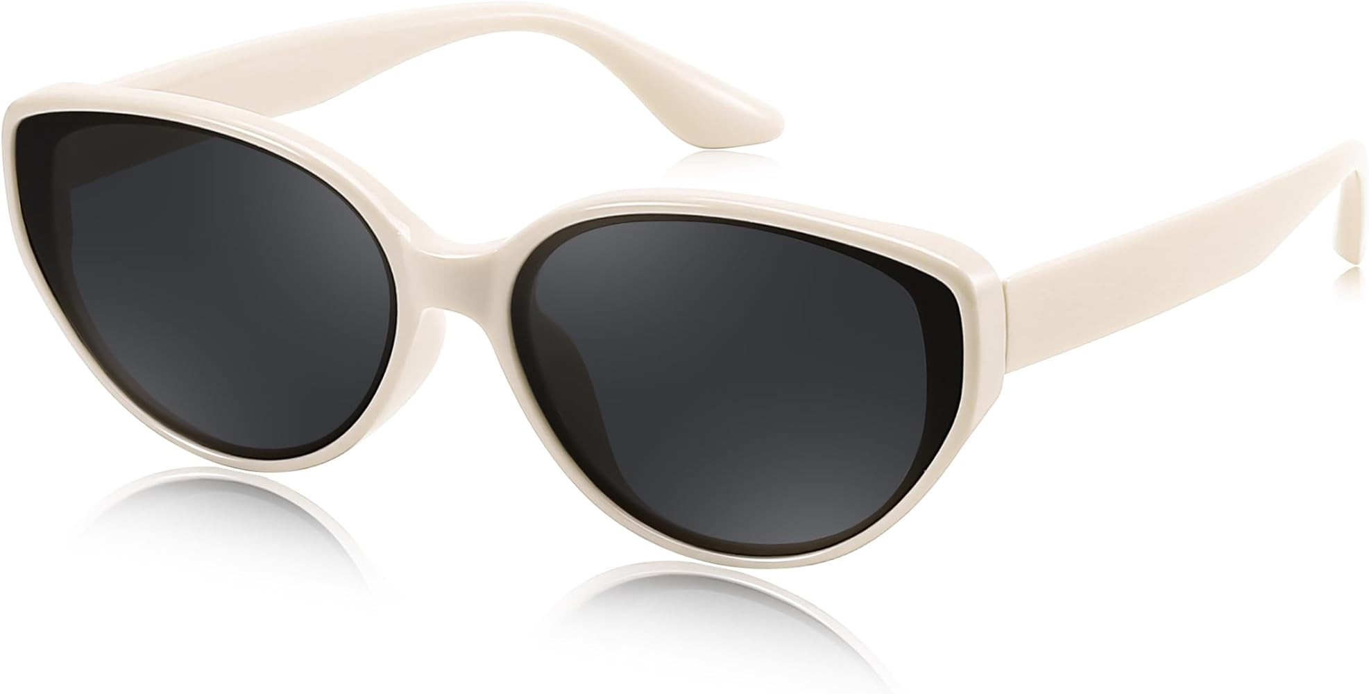 FEISEDY Oval Cat Eye Sunglasses for Women Vintage 90s Y2K Style Trendy Cute Sun Glasses B0228 | Amazon (US)