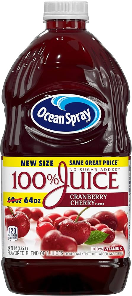 Ocean Spray® 100% Juice, Cranberry Cherry, 64 Fl Oz Bottle | Amazon (US)