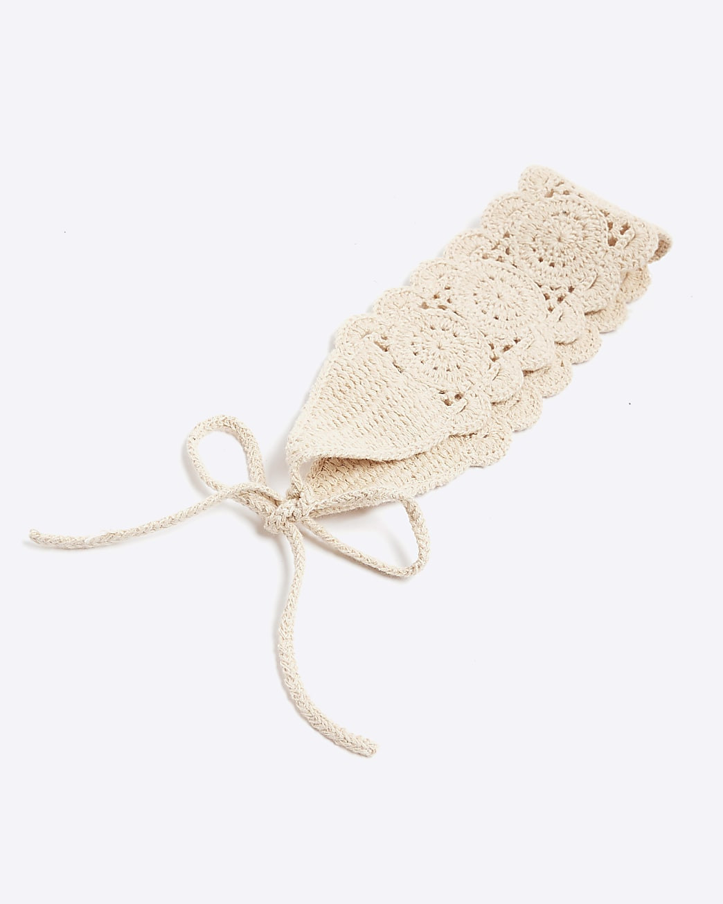 Cream Crochet Headband | River Island (UK & IE)