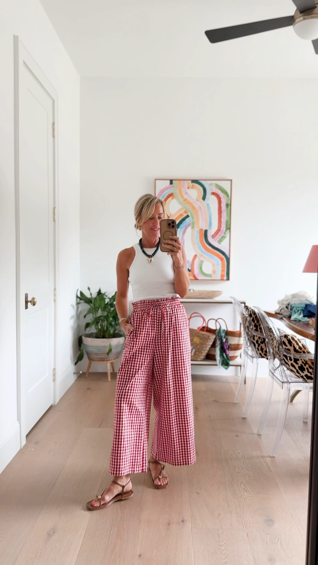 These gingham pants are too fun! Love them in both colors.
Top: Small
Pants: Small

#LTKOver40 #LTKootd #LTKSeasonal
