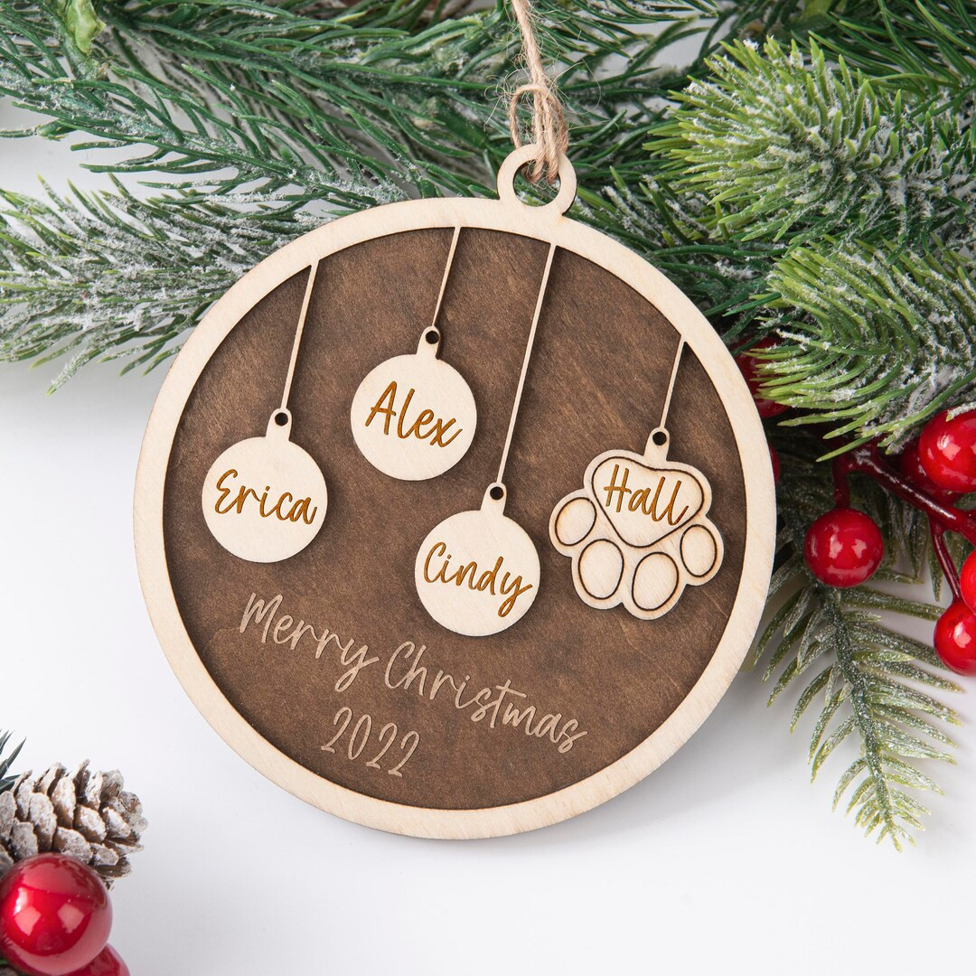 Custom Family and Pet Ornament Personalized 2022 Family - Etsy | Etsy (US)