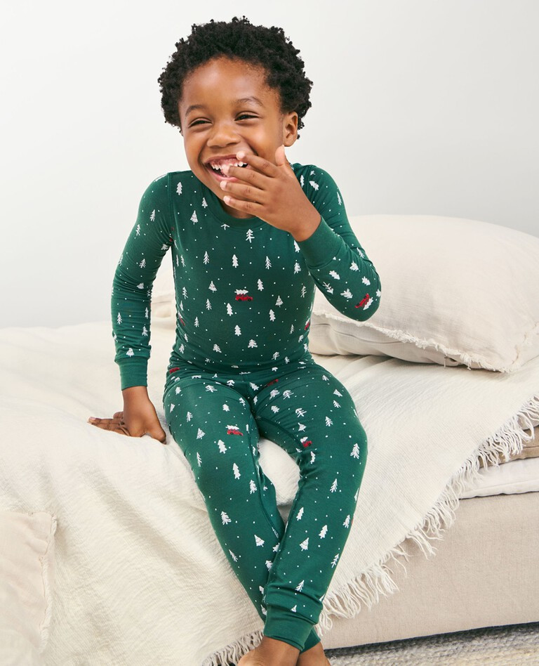 Kids Holiday Long John Pajama Set in HannaSoft™ | Hanna Andersson