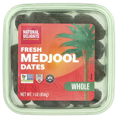 Natural Delights, Fresh Medjool Dates, Whole, 1 lb (454 g) | iHerb