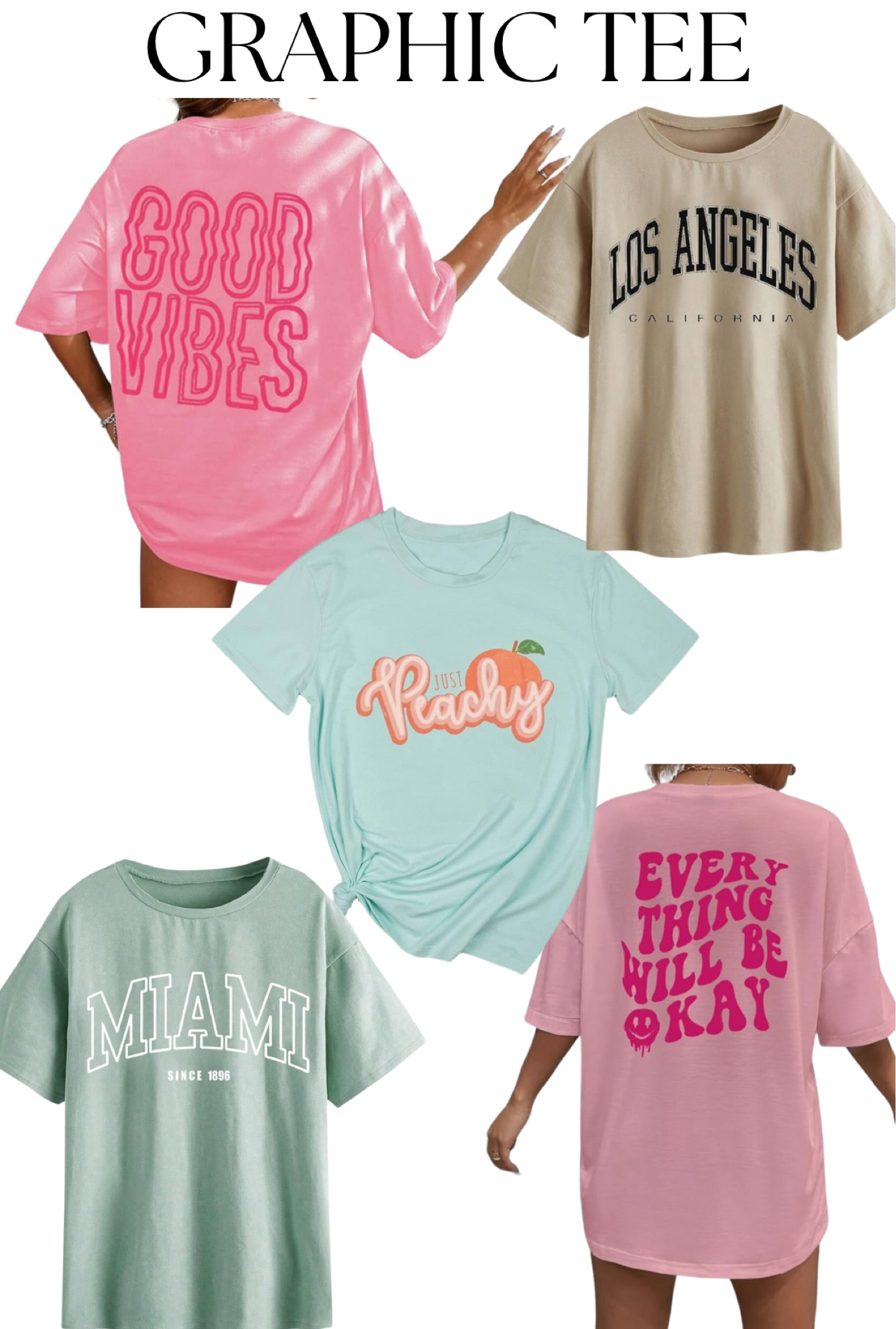Over sized graphic tees perfect for summer! I am a huge fan for oversized graphic shirts for a casual , relaxed look that is easy to style! #oversizedtee #teeshirt #tshirt #casualsummer #casual #coolgirl 

#LTKstyletip #LTKmidsize #LTKfindsunder100