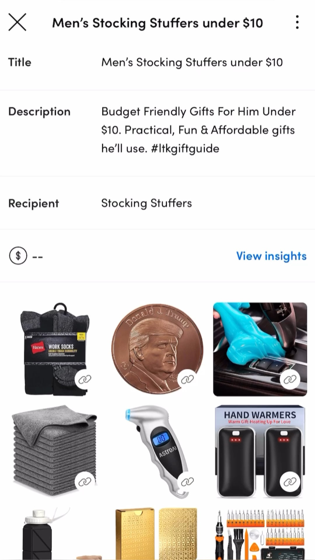 Top Stocking Stuffers for Him under $10 
Here are some top best-sellers for men’s stocking stuffers under $10! First, the universal socket tool—perfect for any DIY project. Next, the beard grooming kit, a favorite for keeping his beard looking sharp. The multi-tool pen set is another popular choice, combining function and convenience. And don’t forget the classic ChapStick pack, always handy. Finally, the hand warmers are perfect for chilly days. Grab these affordable best-sellers and make his stocking extra special this holiday! #giftsforhim #giftideas #christmas #giftguide #amazonfinds

#LTKMens #LTKGiftGuide #LTKHoliday