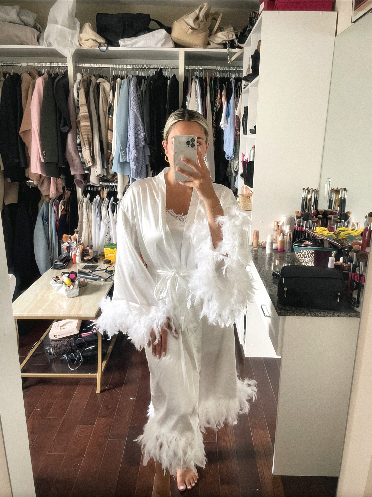 Bridal feather robe on a budget from shein!

#LTKunder50 #LTKstyletip #LTKwedding