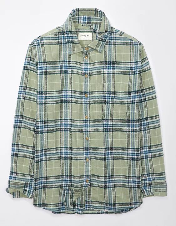 AE Oversized Plaid Flannel Shirt | American Eagle Outfitters (US & CA)