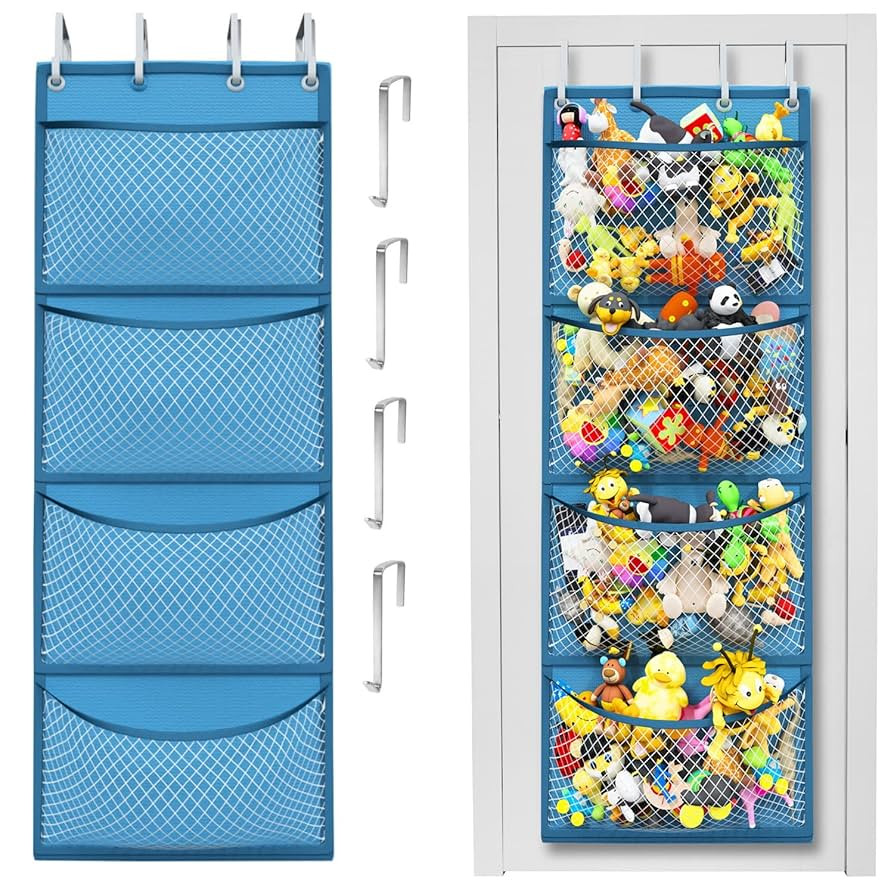 Honeyera Storage for Stuffed Animal - Over Door Organizer for Stuffies, Baby Accessories, and Toy... | Amazon (US)