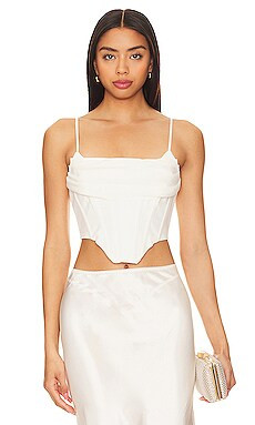 Bardot Jocosa Corset Top in Orchid White from Revolve.com | Revolve Clothing (Global)