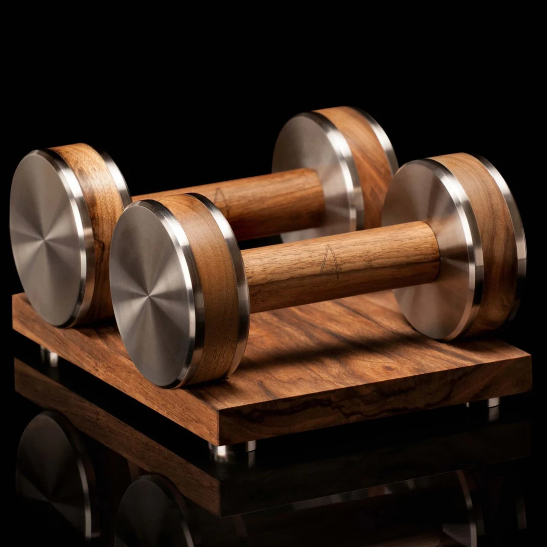 CORETEZ Dumbbells Set 2x4kg made of Wood & Stainless Steel, COREFORM Natural Fitness Gift, Home G... | Etsy (US)