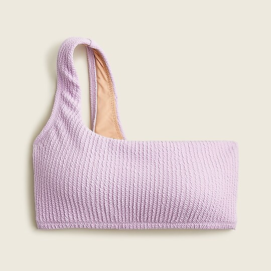 Textured one-shoulder bikini top | J. Crew US