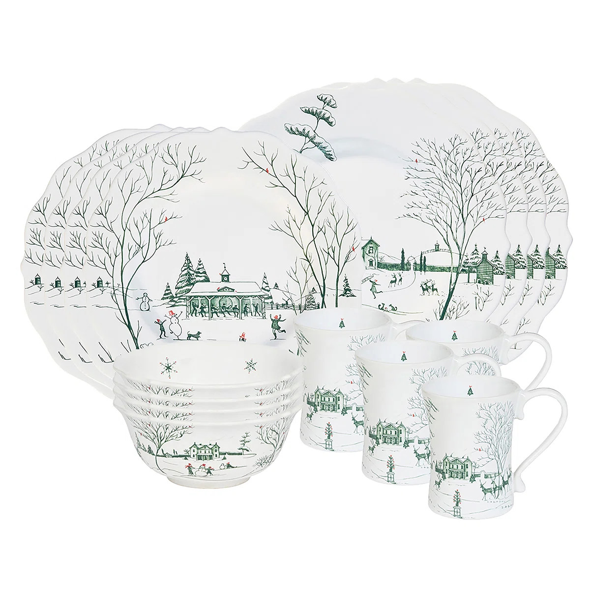 Country Estate Winter Frolic 16 - Piece Place Setting - Service for 4 | Perigold