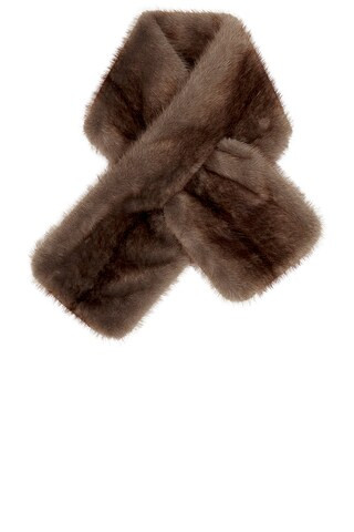 Lovers and Friends Faux Mink Scarf in Taupe from Revolve.com | Revolve Clothing (Global)