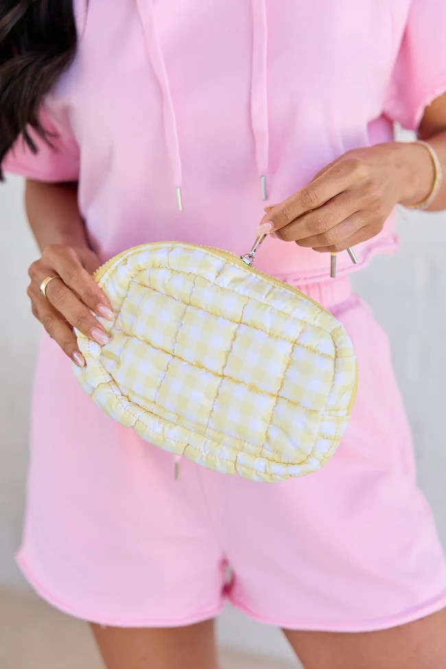 Haylie Butter Yellow Quilted Mini Bag DOORBUSTER | Pink Lily