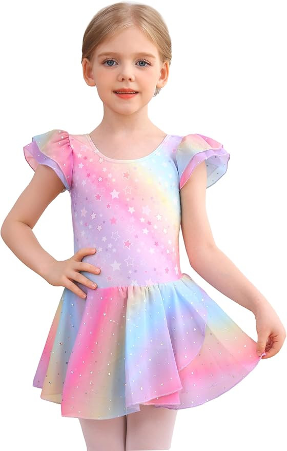 MdnMd Ballet Leotards for Girls Toddler Dance Ballet Leotard with Skirt Ballerina Dresses Tutu Ou... | Amazon (US)
