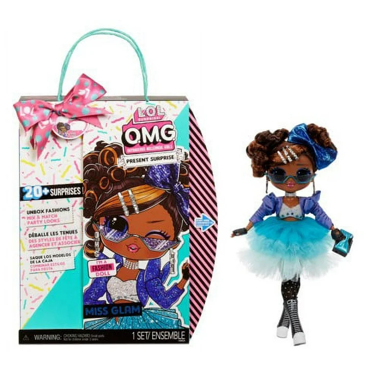 LOL Surprise OMG Present Surprise Fashion Doll Miss Glam With 20 Surprises And 5 Fashion Looks - ... | Walmart (US)