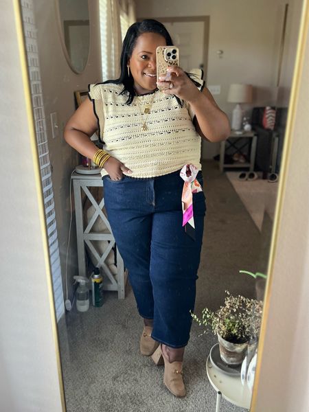 My casual Friday ootd for the office! Love styling my Gucci silk scarf several different ways and for today on my belt loop! ✨

@leliassoutherncharm / petite friendly / denim Friday / casual outfit 

Use code: INFS-AMBNICOLE to save 10% off my denim at Universal Standard 👖 

#LTKMidsize #LTKStyleTip #LTKPlusSize