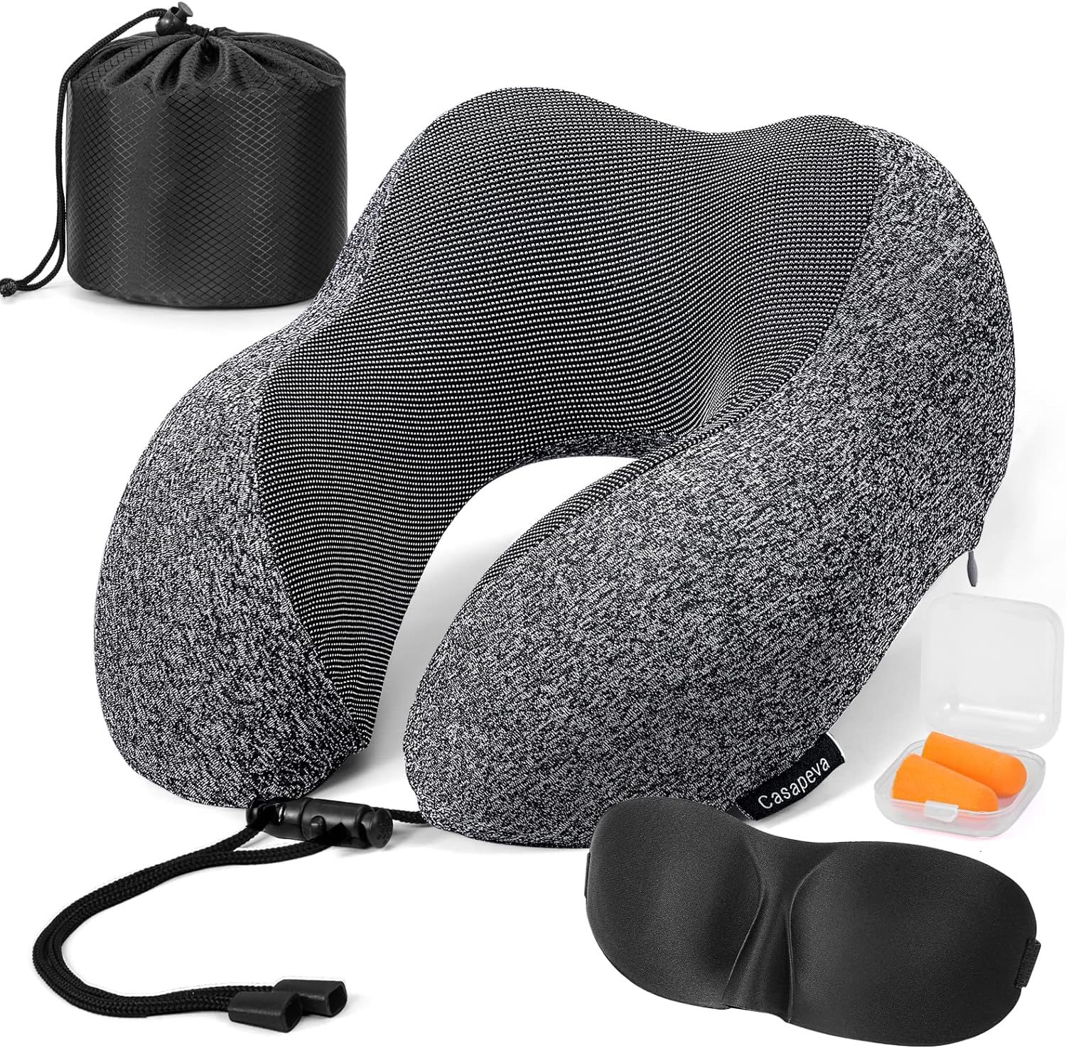 Amazon.com: Neck Pillow 100% Pure Memory Foam Neck Pillow,Neck Pillows for Travel,Airplane Travel... | Amazon (US)