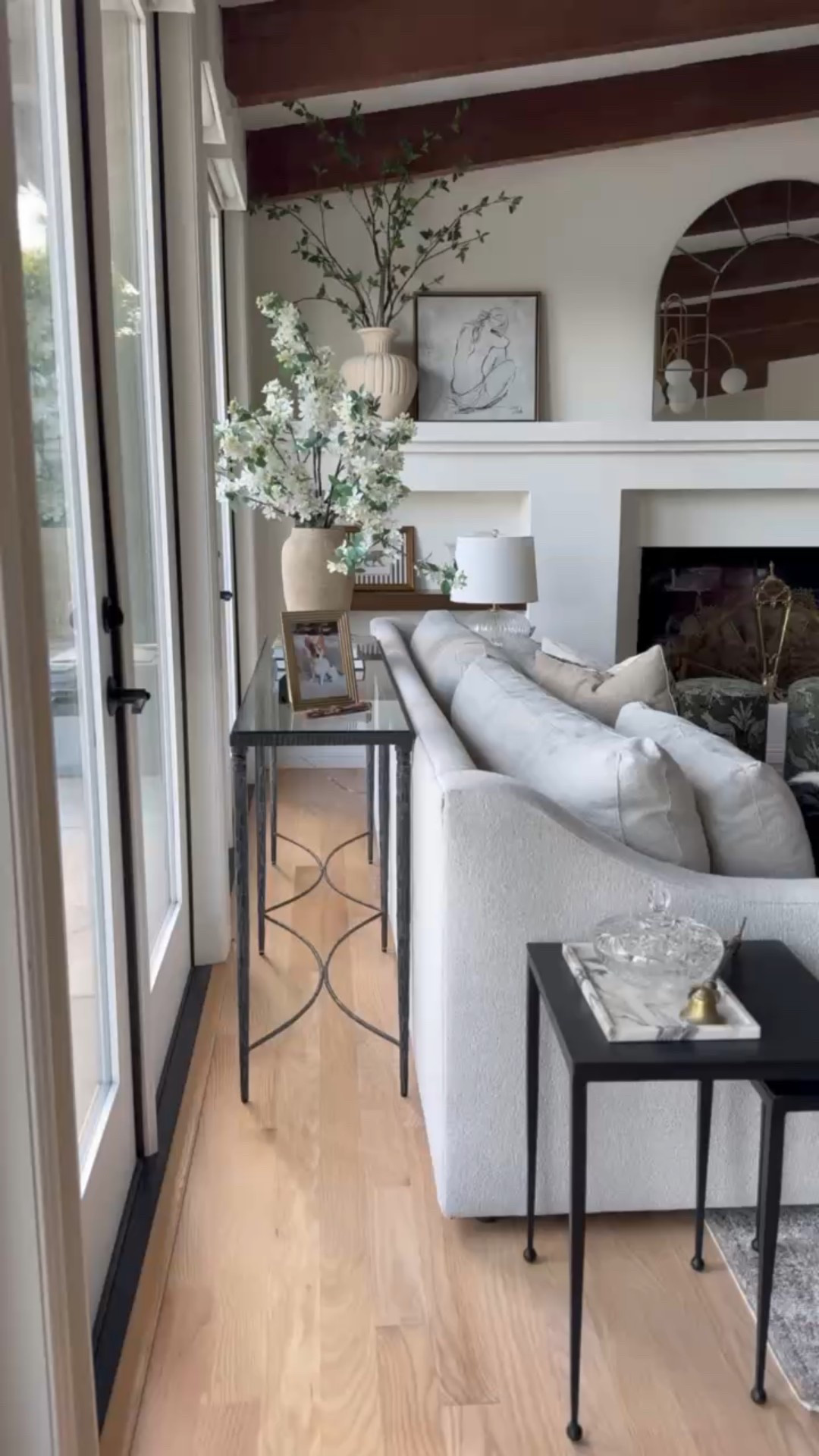 A styled console moment that quietly pulls the whole room together ✨ This console table is 14” wide behind the sofa and I love the polished styled look!

#LTKvlog #LTKHome #LTKSaleAlert