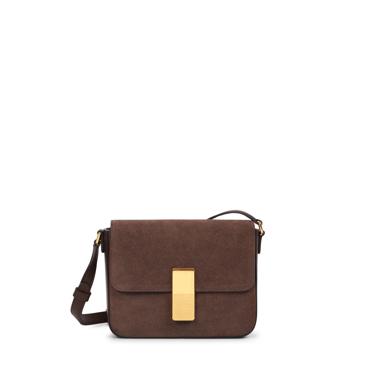 Mini Monceau Gold Edition - Chocolate Suede Leather | ATELIERS AUGUSTE