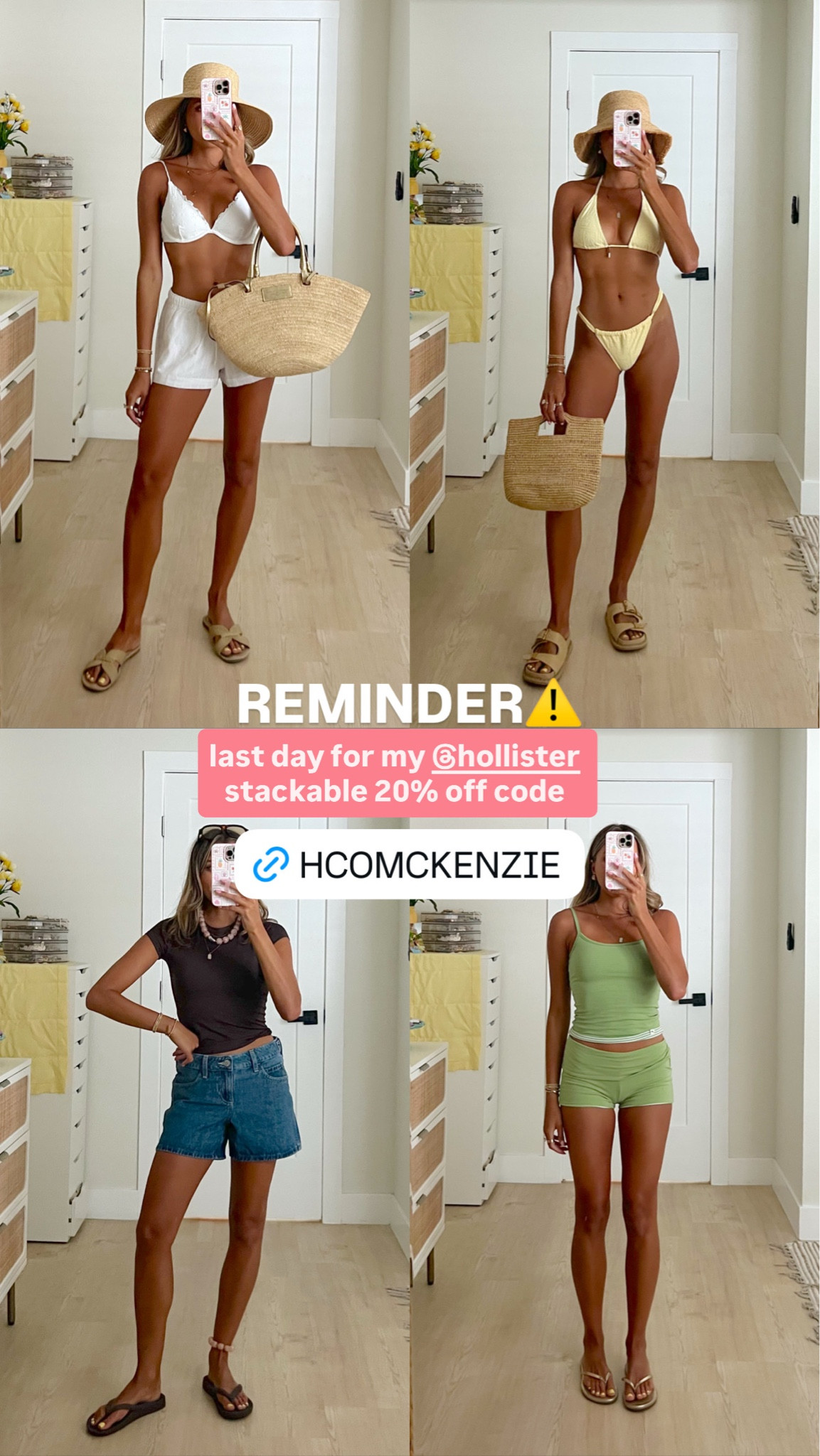 comment SHOP and I’ll DM you the links to my @hollister order ⭐️🛍️💕code HCOMCKENZIE for an extra 20% off making some of these summer staples under $35 #hollister #hollisterpartner #hollistercode #tryon

#LTKootd