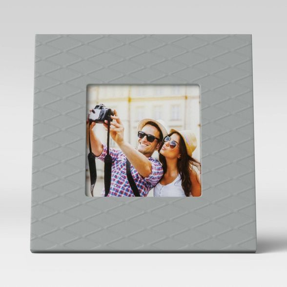 4" x 4" Square Textured Frame Gray - Room Essentials™ | Target