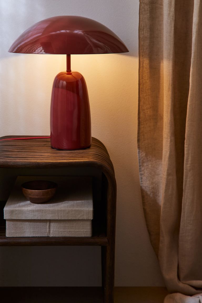 Metal Table Lamp - Dark red - Home All | H&M US | H&M (US + CA)