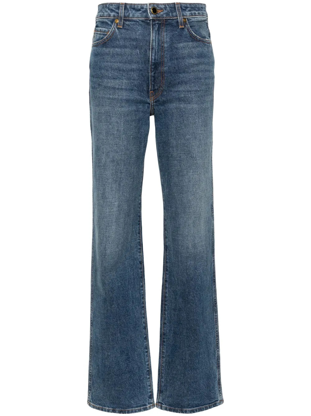 KHAITE The Danielle high-rise Slim Jeans - Farfetch | Farfetch Global