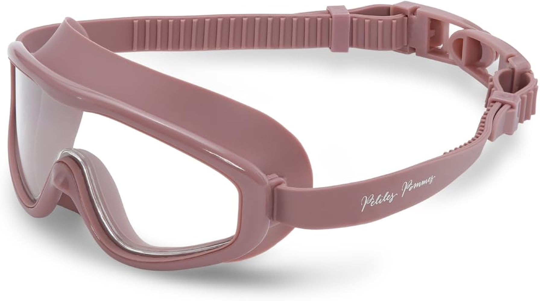 Petites Pommes Adult Swim Goggles for Ages 14+ – Lightweight Silicone, Anti-Fog Wide Lens, Hair-Safe Buckle, Cotton Pouch | Amazon (US)