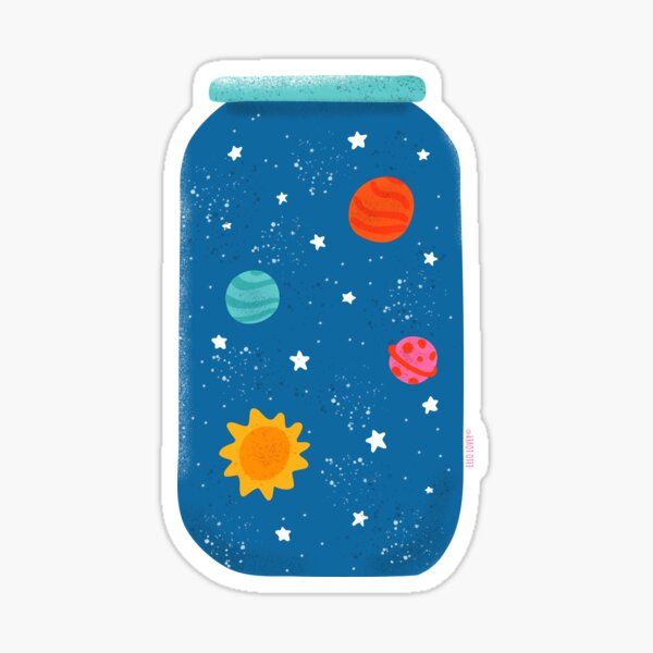 Space Jar Sticker by ellolovey | Redbubble (US)