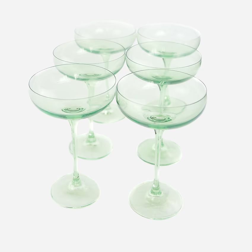 Estelle Colored Glass champagne coupes set-of-six | J.Crew US