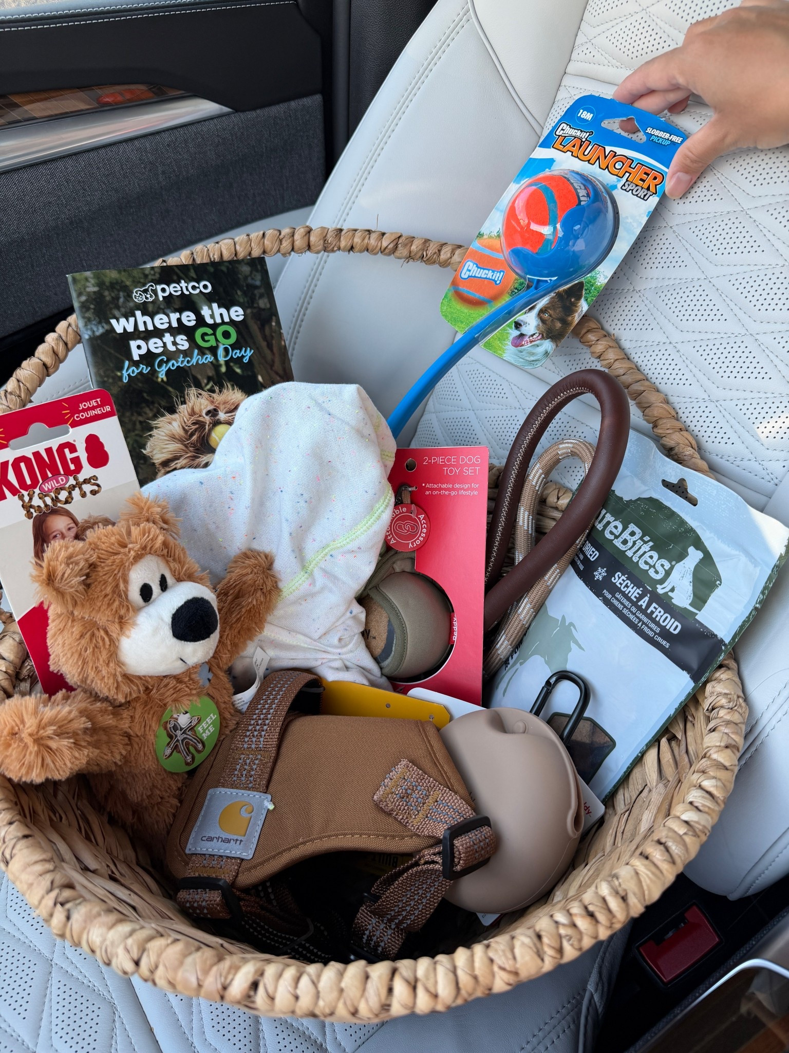 #ad #PetcoPartner POV: your besties just got a puppy 🐶 and you’re building the ultimate “gotcha” basket 🛒 @petco is truly the go-to for new pet parents—everything from toys and treats to the cutest essentials all in one place. It makes welcoming a new furry family member feel so easy, fun, and stress-free 🤍