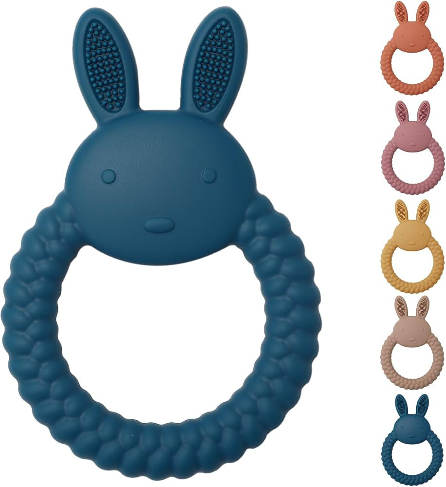 Easter Baby Teething Toys Bunny Baby Teether Toys Baby Easter Basket Stuffers Easter Gift Easy to... | Amazon (US)