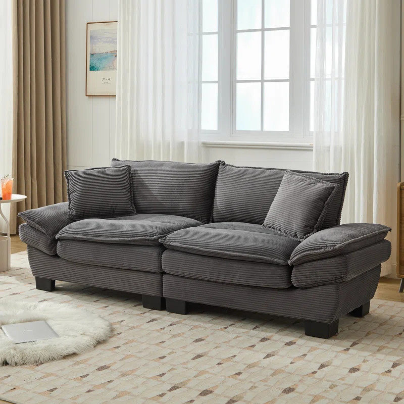 Renville 84'' Corduroy Loveseat | Wayfair North America
