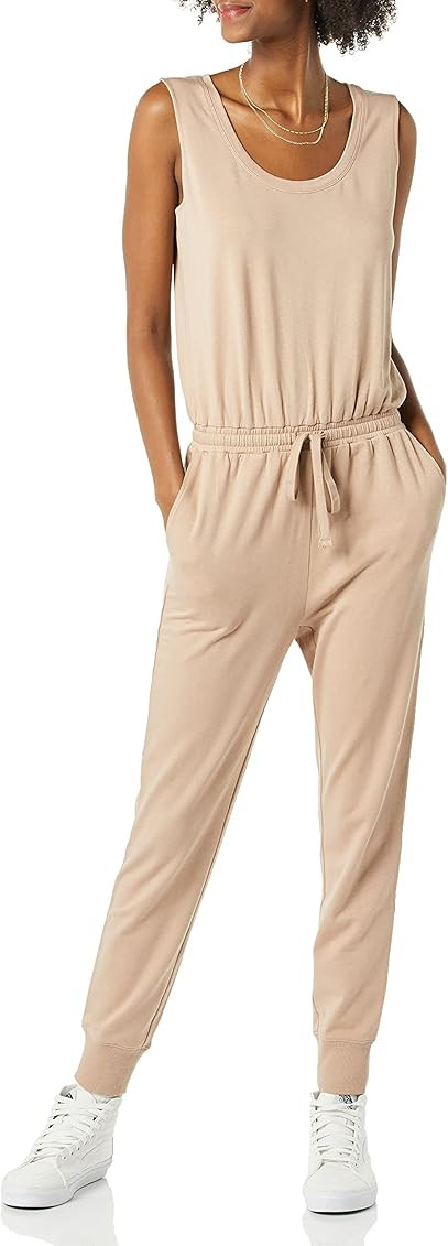Amazon Essentials Women's Studio Terry Fleece Jumpsuit (Available in Plus Size) | Amazon (US)