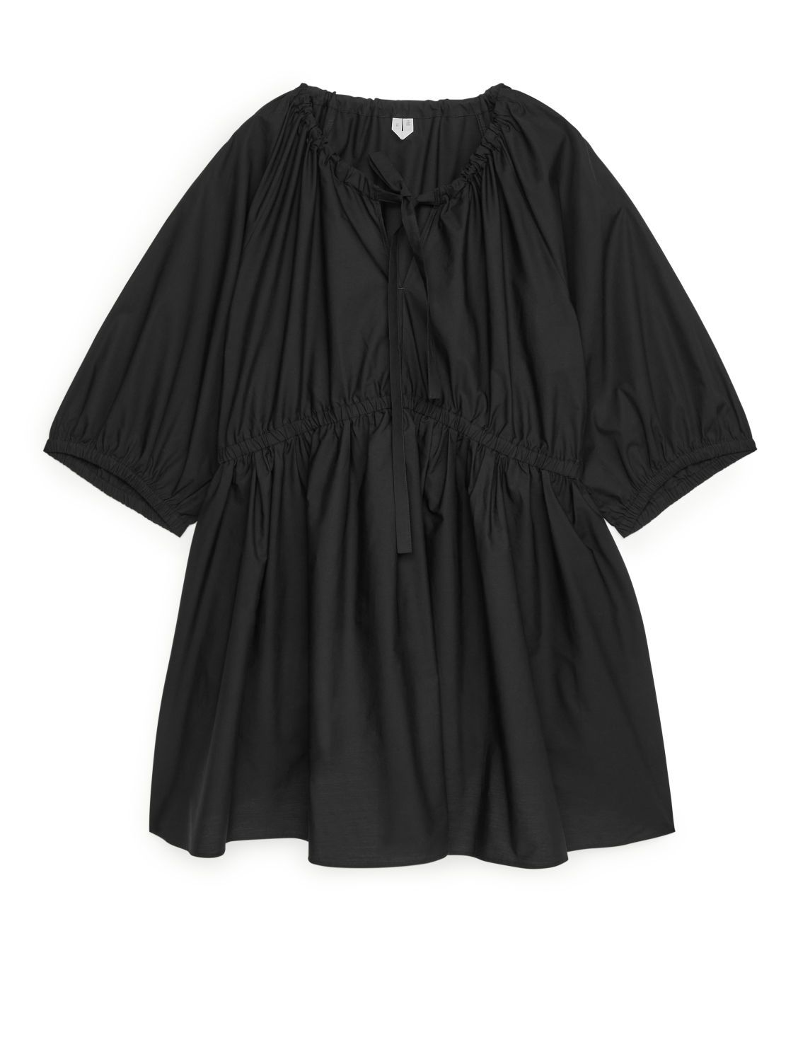 Voluminous Cotton Dress - Black | ARKET
