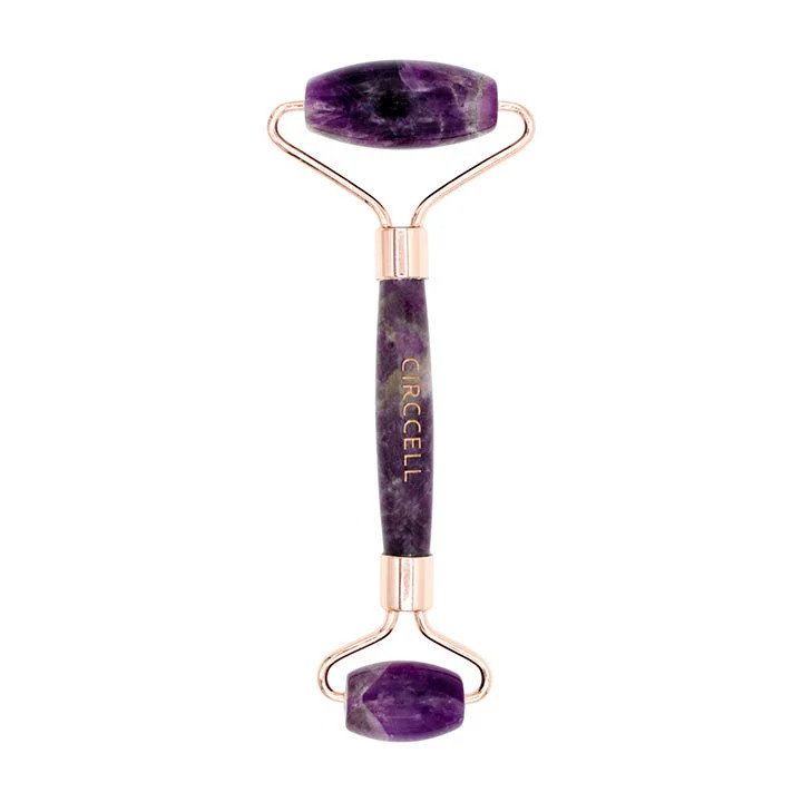 Amethyst Face Roller – Crystal Facial Massager for Lymphatic Drainage, De-Puffing & Skin Revita... | Circcell Skincare