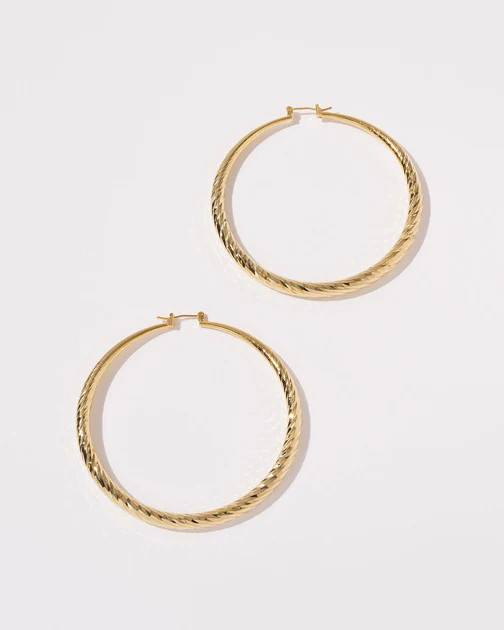 Juliana Faceted Hoops - Gold | VICI