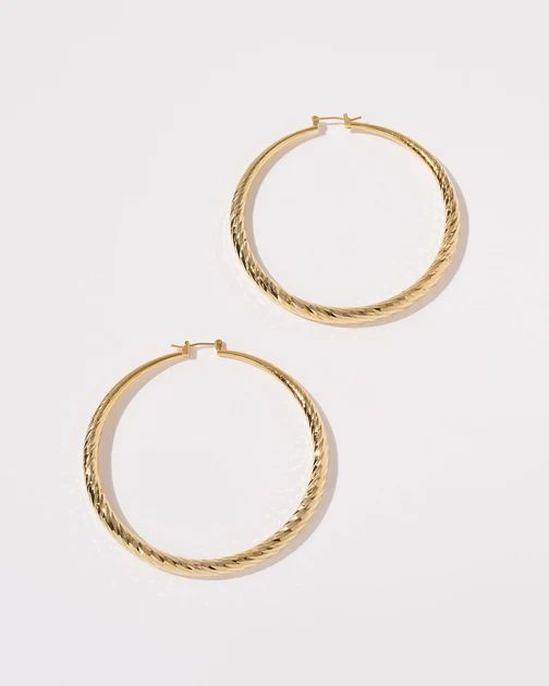 Juliana Faceted Hoops - Gold | VICI Collection