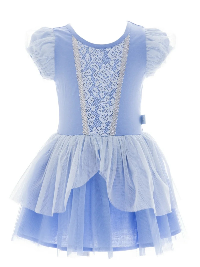 Disney Princess Toddler Girls Cinderella Cosplay Dress with Puff Sleeves, Sizes 12M-5T - Walmart.... | Walmart (US)